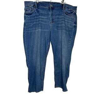 Old Navy Mid Rise Boyfriend Built-in Warm Blue Jean Size 20